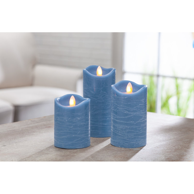 Latitude Run® 3 Piece Aurora Unscented Flameless Candle Set & Reviews